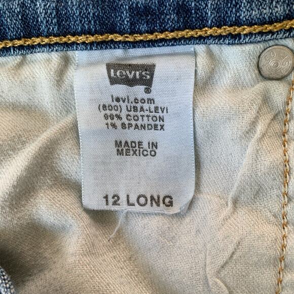 Levis 515 bootcut blue jeans medium wash light stretch size 12 Long - Picture 7 of 13